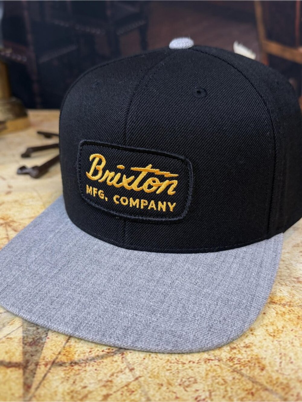 Brixton Jolt Snapback Hat - Black / Heather Grey
